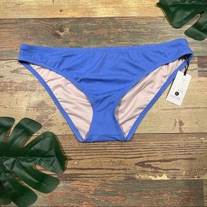 Blue Ribbed Bikini Bottom | Shade & Shore